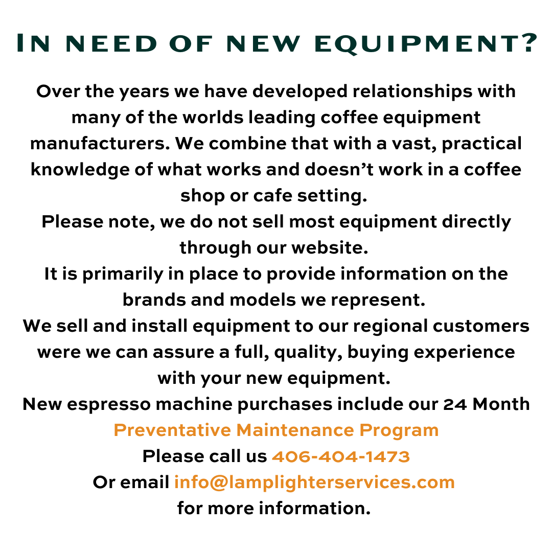 Buy New Equipment from Lamplighter Cafe Services